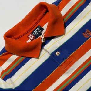 Chaps‎ Boys Striped Short Sleeve Polo Shirt Size M (10-12) ~ Excellent